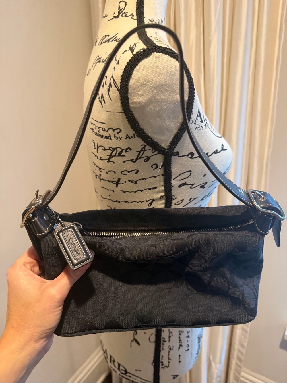Vintage Y2K Coach Demi baguette shoulder bag style number 6044